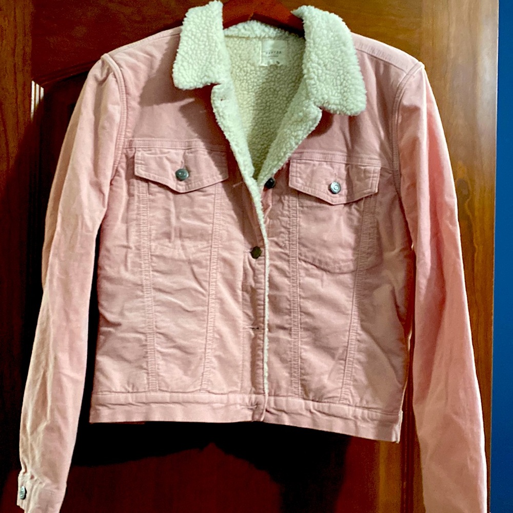 Harper Heritage Pink Sherpa soft denim jacket